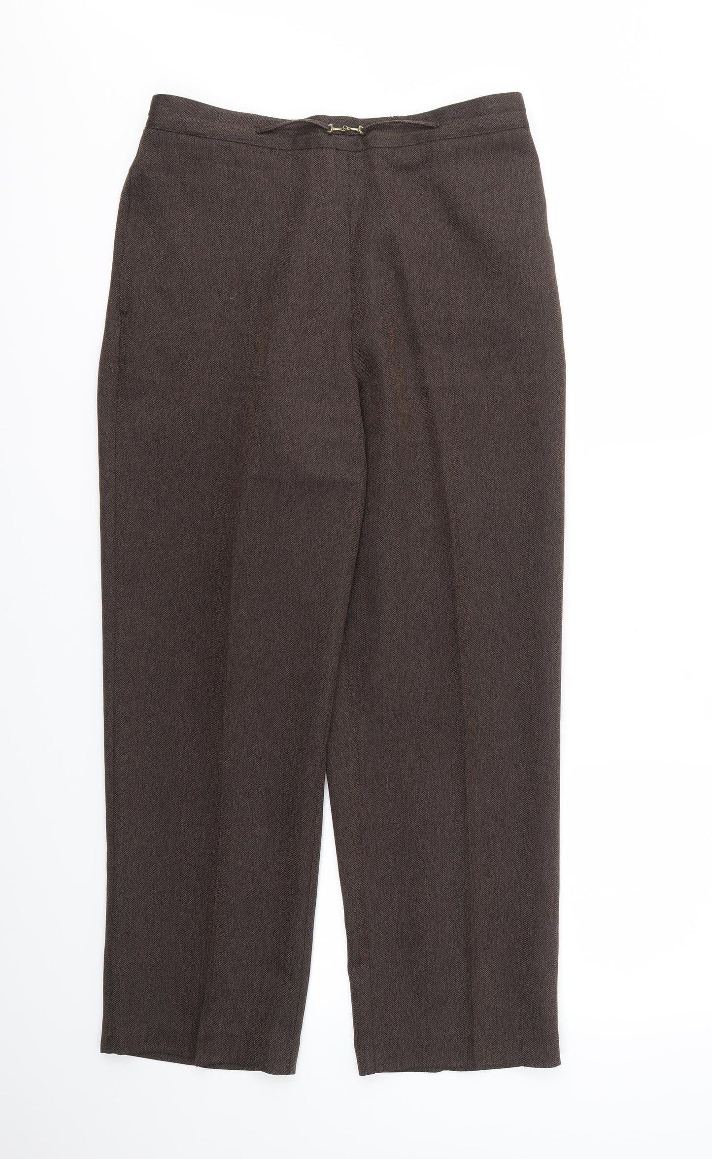 Womens UK Size 12 BHS Regular Fit  Brown Trousers