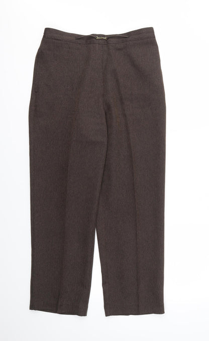 Womens UK Size 12 BHS Regular Fit  Brown Trousers