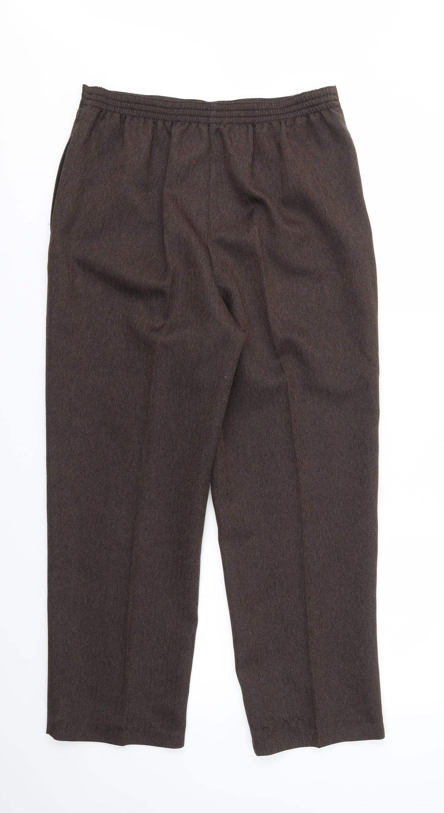 Womens UK Size 12 BHS Regular Fit  Brown Trousers