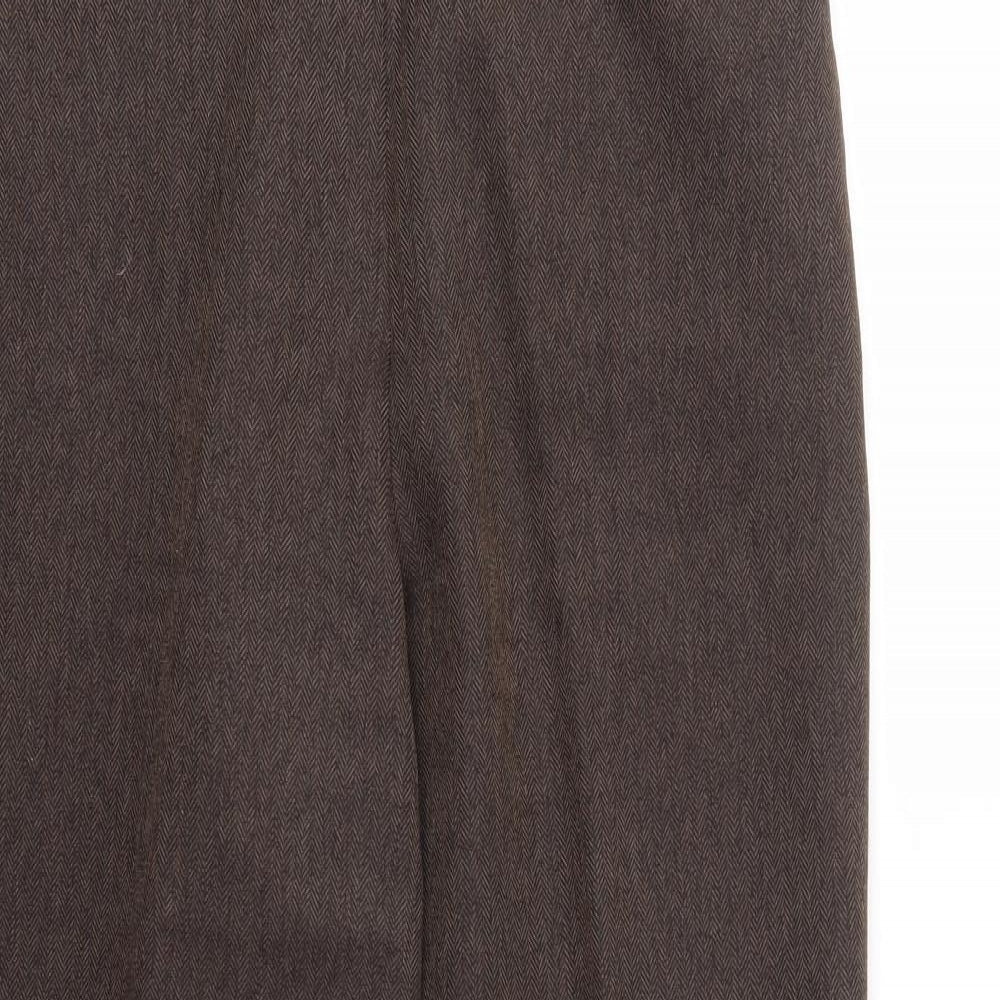Womens UK Size 12 BHS Regular Fit  Brown Trousers