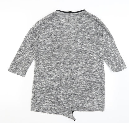 Womens UK Size M Miss Selfridge Grey Cardigan Jumper