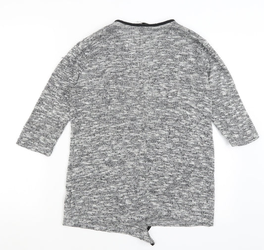 Womens UK Size M Miss Selfridge Grey Cardigan Jumper