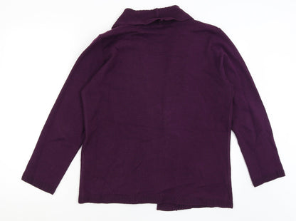 Womens UK Size M ME Purple Cardigan Jumper