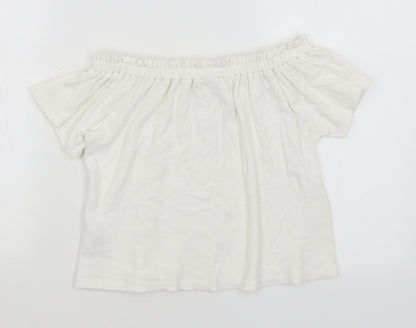 Primark Girls White   Basic T-Shirt Size 11-12 Years