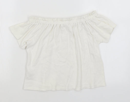 Primark Girls White   Basic T-Shirt Size 11-12 Years
