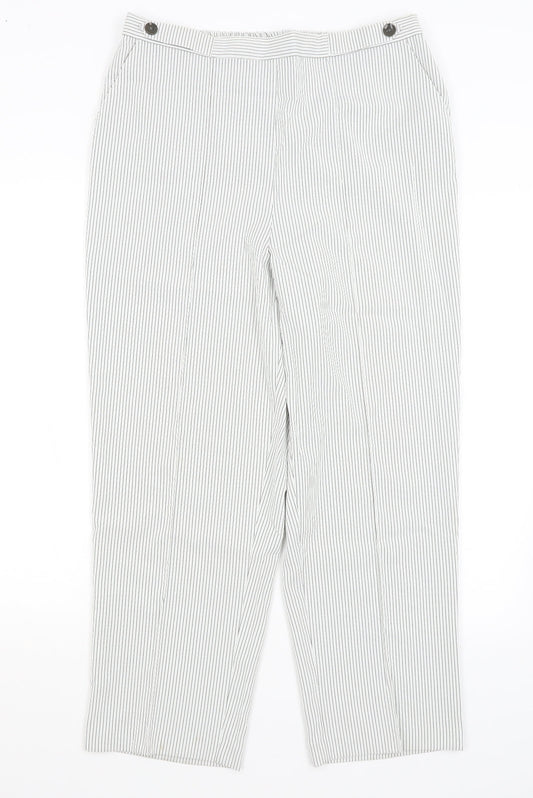 Womens UK Size 16 BM Regular Fit  White Trousers