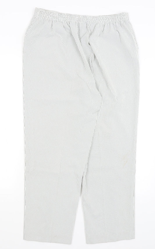 Womens UK Size 16 BM Regular Fit  White Trousers