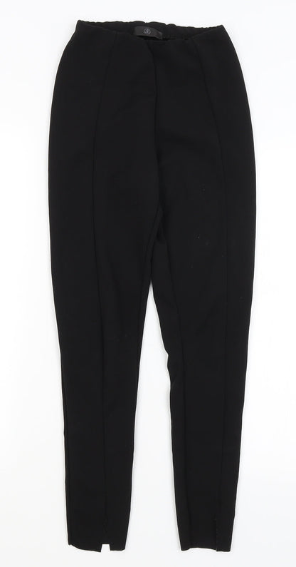 Womens UK Size 6 Missguided Regular Fit Capri Black Trousers