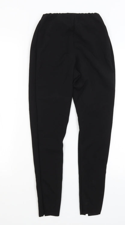 Womens UK Size 6 Missguided Regular Fit Capri Black Trousers