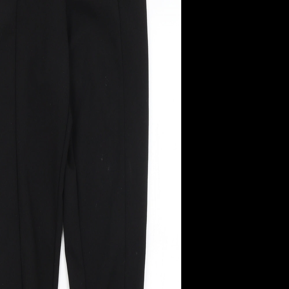 Womens UK Size 6 Missguided Regular Fit Capri Black Trousers