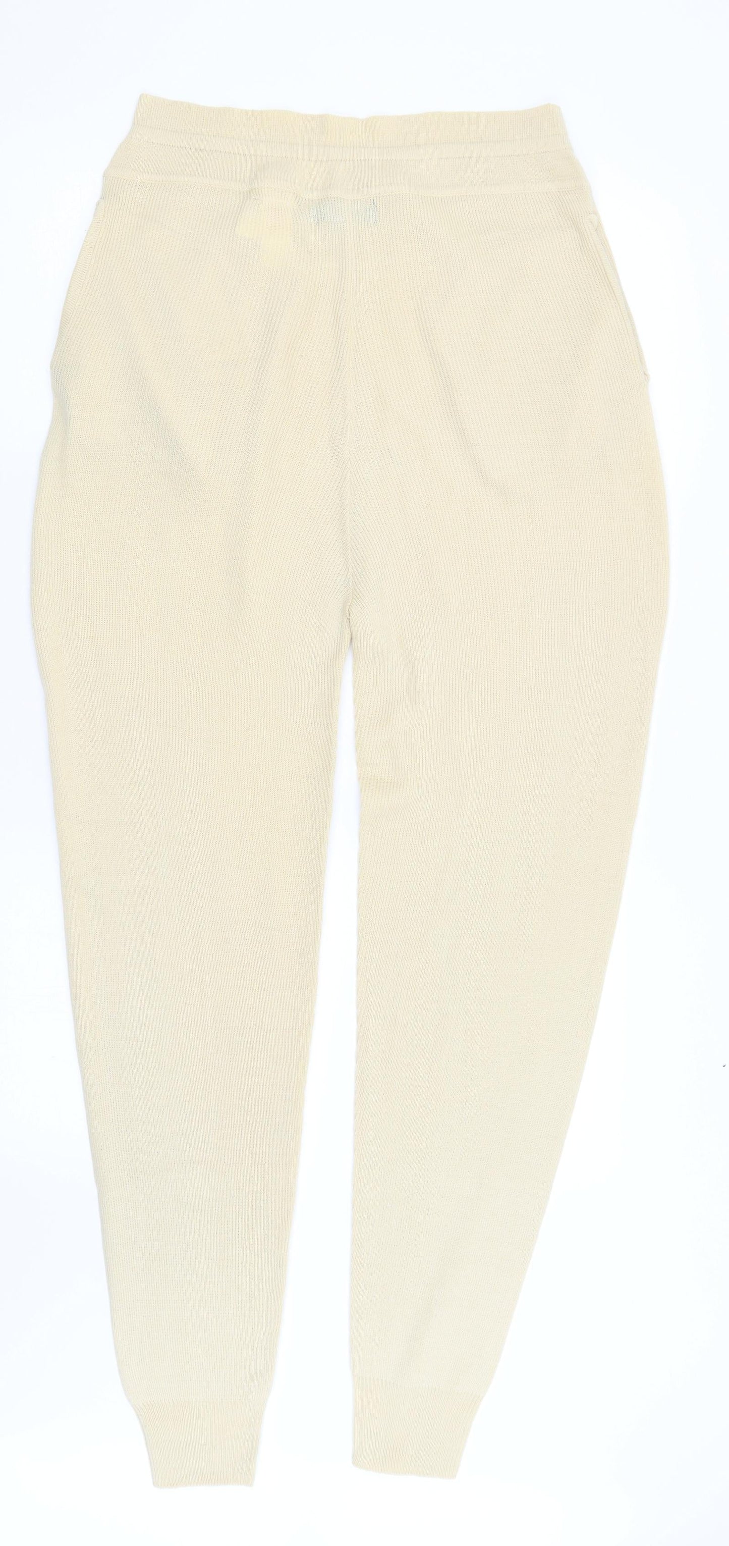 Womens UK Size S Boohoo Regular Fit Capri Yellow Trousers