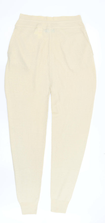 Womens UK Size S Boohoo Regular Fit Capri Yellow Trousers