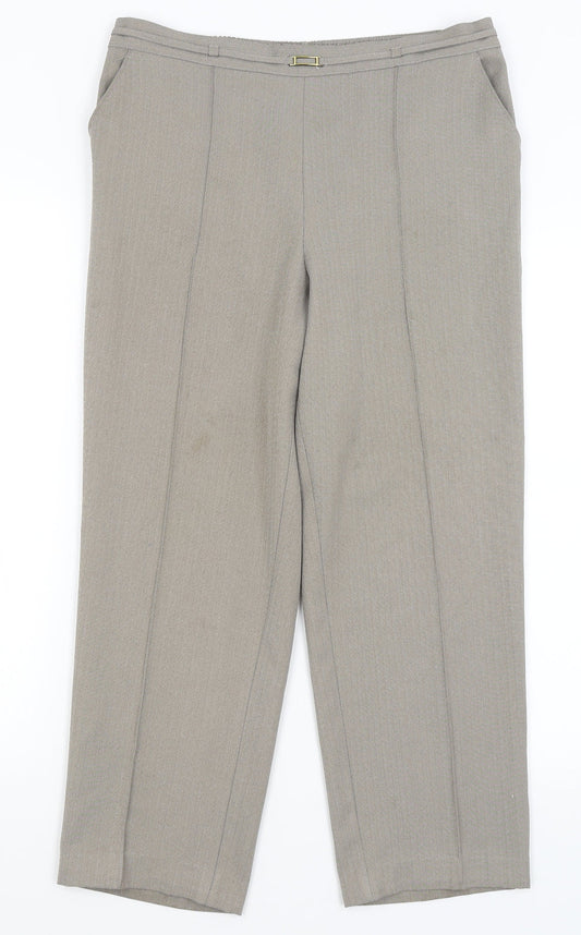 Womens UK Size 10 M&S Regular Fit  Grey Trousers