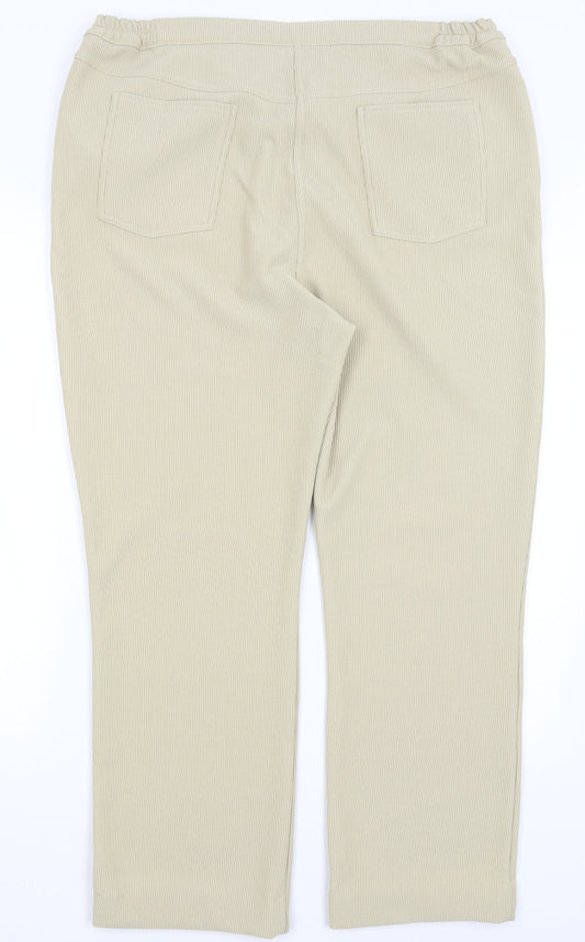 Classics Womens Beige   Trousers  Size 22 L26.5 in