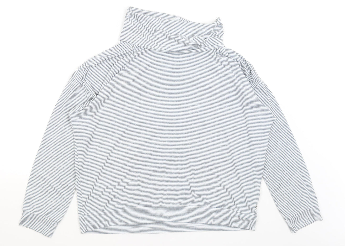 TU Womens Grey Striped  Pullover Jumper Size 12