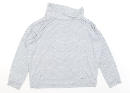 TU Womens Grey Striped  Pullover Jumper Size 12