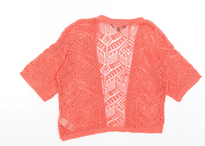 Womens UK Size 14 New Look Pink Wrap Jumper