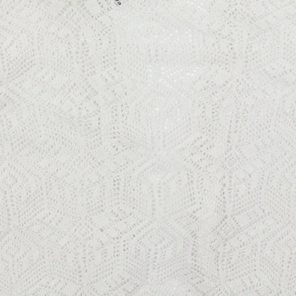 Womens UK Size S CHIC White Cardigan Jumper