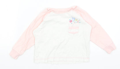 Matalan Girls White   Basic T-Shirt Size 2-3 Years