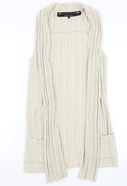 Womens UK Size 8 River Island Ivory Vest Jumper