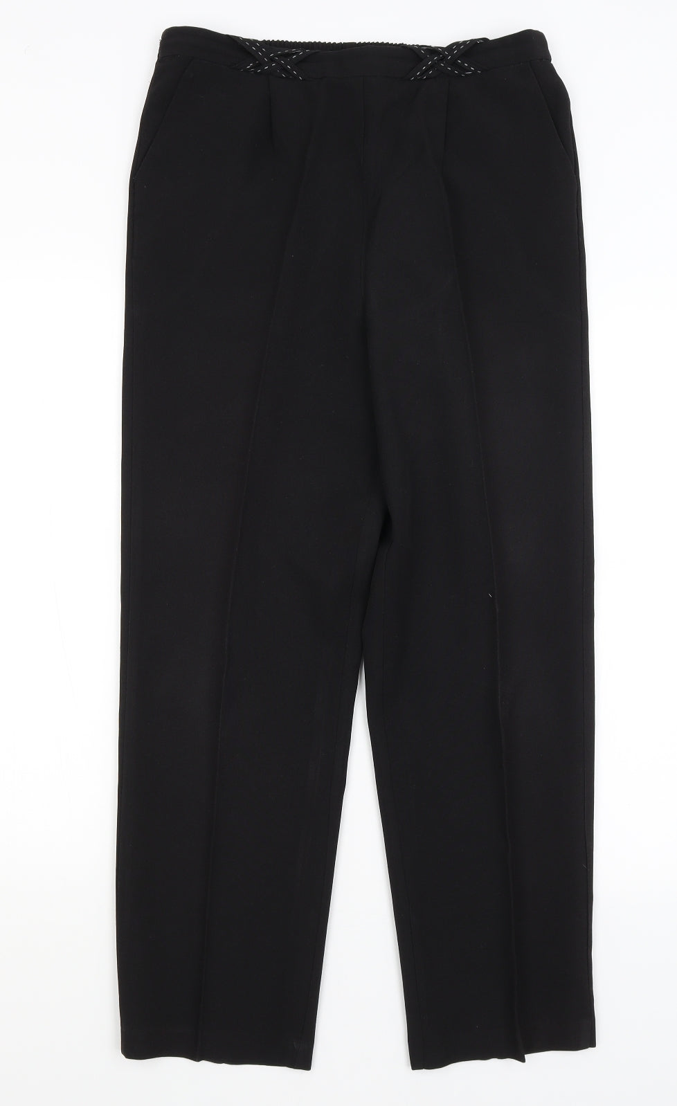 Womens UK Size 12 BM Regular Fit  Black Trousers