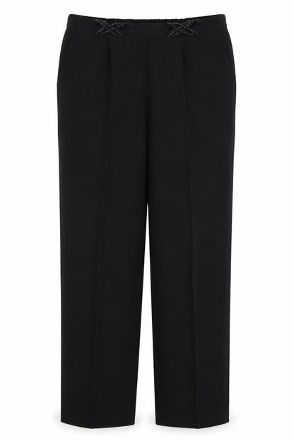 Bonmarché Womens Black Trousers Size 12 L28 in