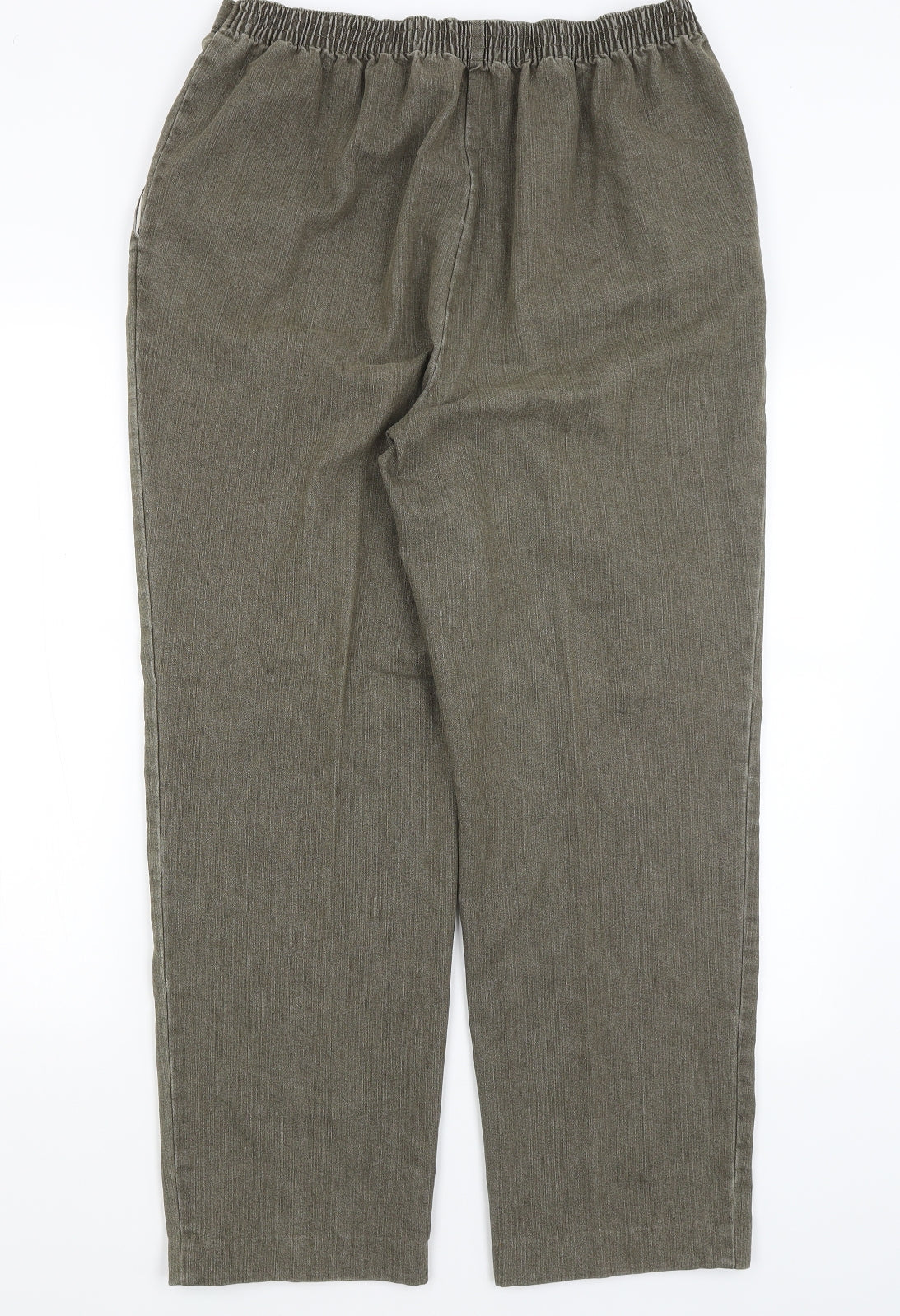 Womens UK Size L Preworn Regular Fit  Green Trousers