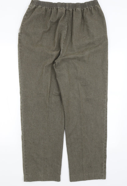 Womens UK Size L Preworn Regular Fit  Green Trousers
