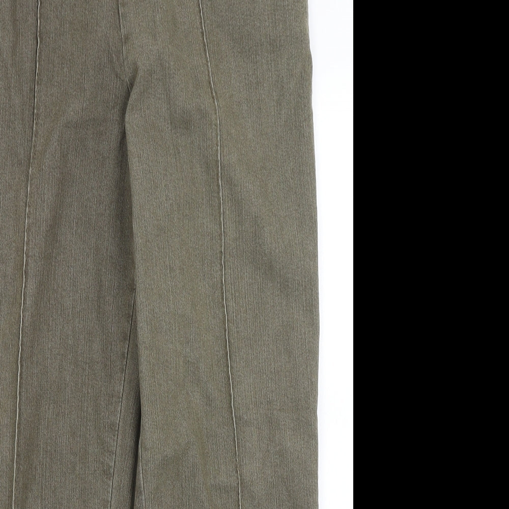 Womens UK Size L Preworn Regular Fit  Green Trousers