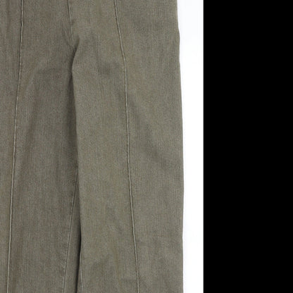 Womens UK Size L Preworn Regular Fit  Green Trousers