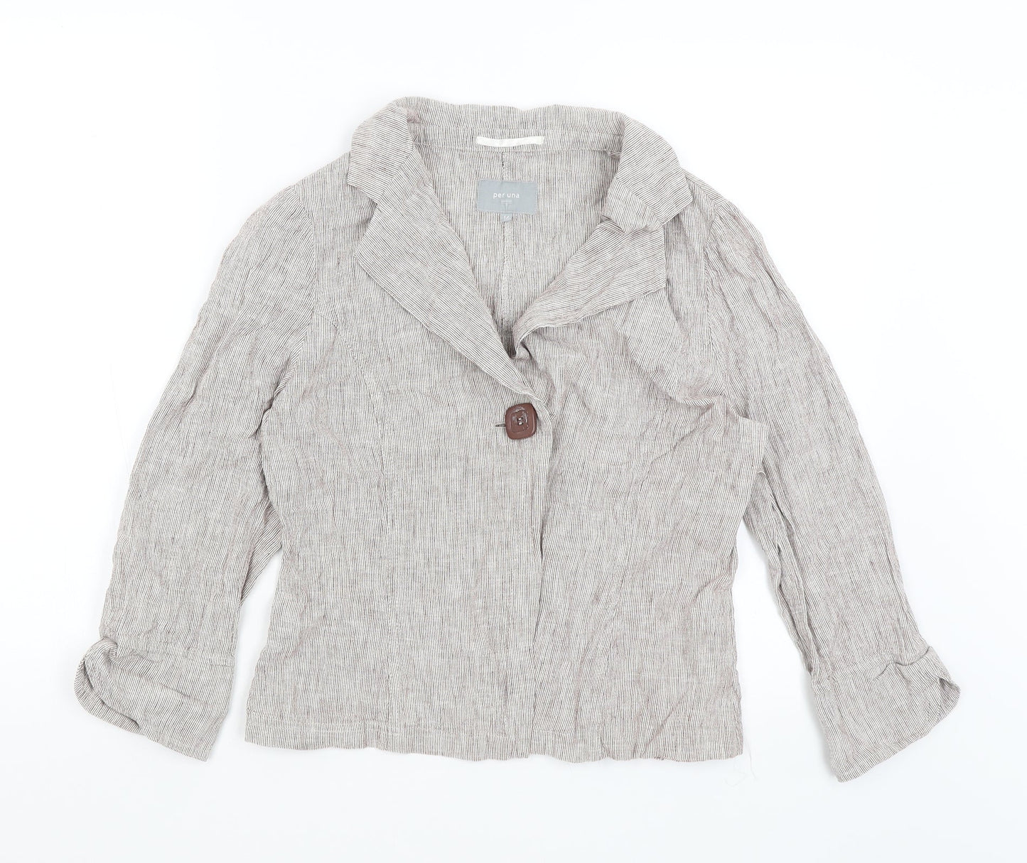 Per Una Womens Red Striped  Jacket Blazer Size 14