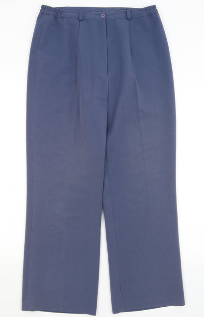 Womens UK Size 12 Preworn Regular Fit  Blue Trousers