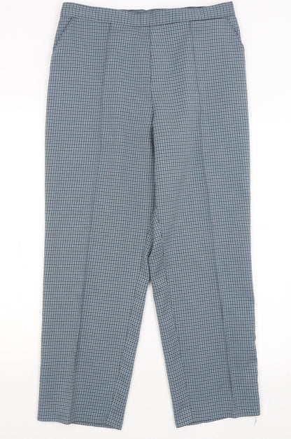 Womens UK Size 14 M&S Regular Fit  Blue Trousers