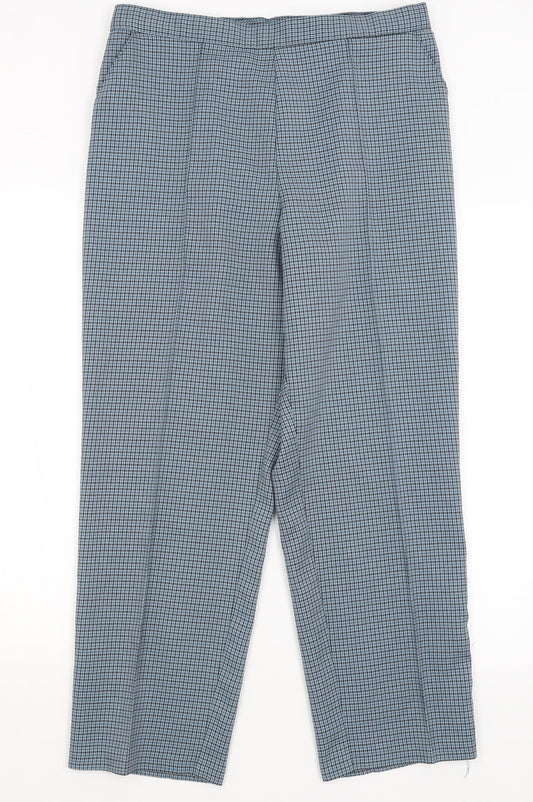 Womens UK Size 14 M&S Regular Fit  Blue Trousers