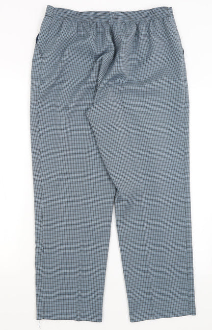 Womens UK Size 14 M&S Regular Fit  Blue Trousers