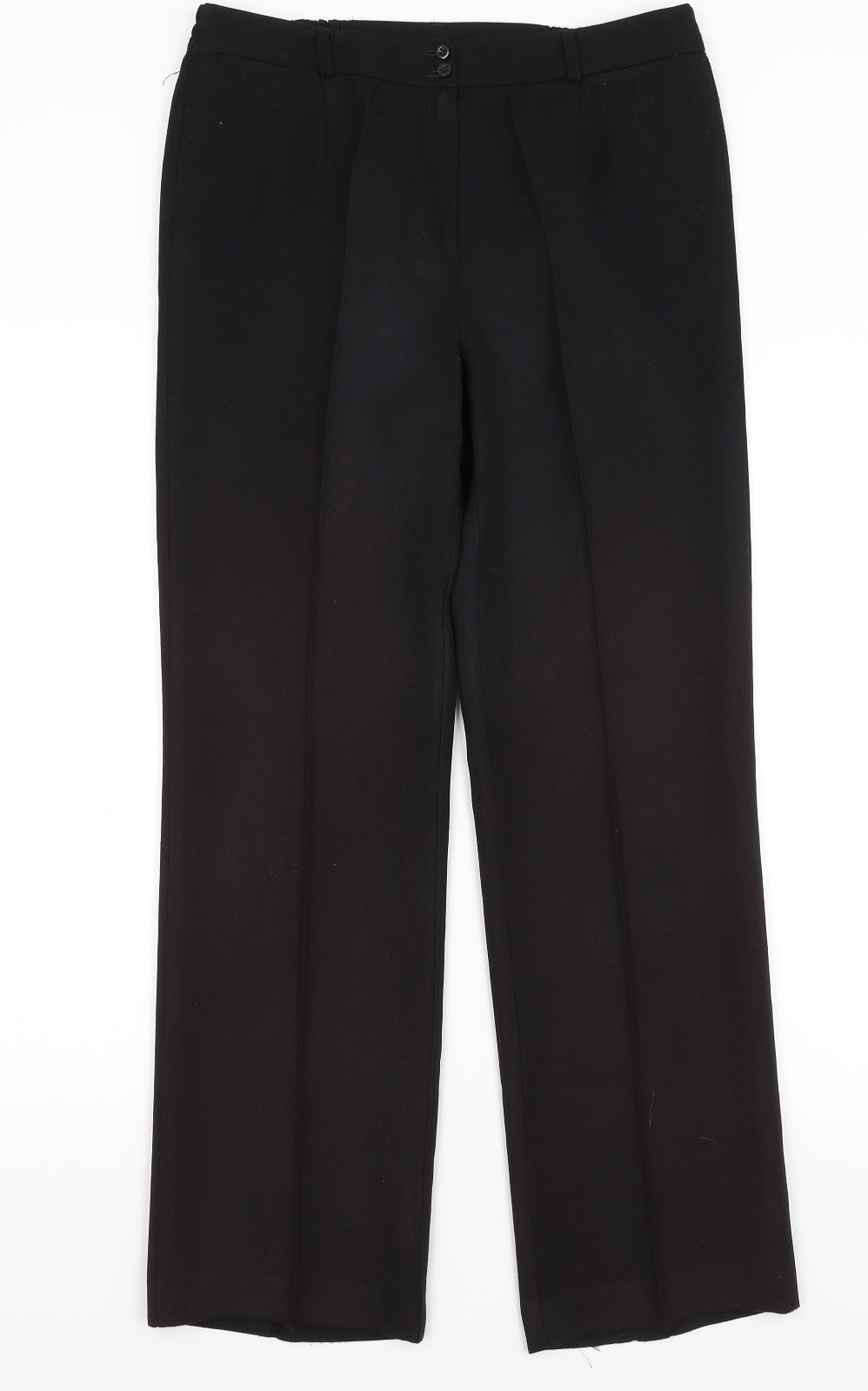 Womens UK Size 10 Isle Regular Fit  Black Trousers