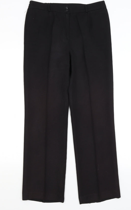 Womens UK Size 10 Isle Regular Fit  Black Trousers