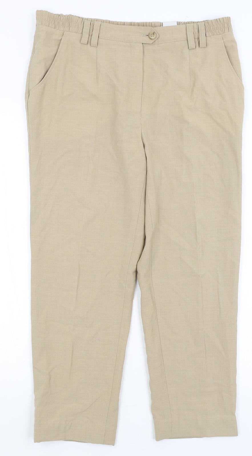 Womens UK Size 14 MICHELE Regular Fit  Beige Trousers
