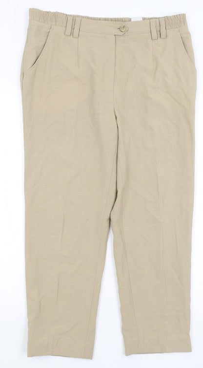 Womens UK Size 14 MICHELE Regular Fit  Beige Trousers