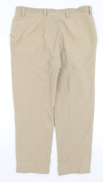 Womens UK Size 14 MICHELE Regular Fit  Beige Trousers