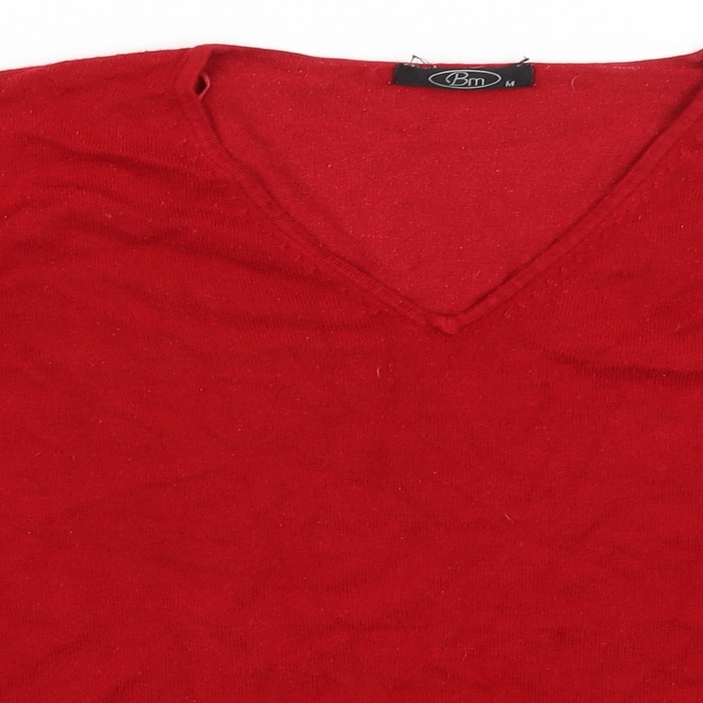 Womens UK Size M BM Red Pullover Jumper