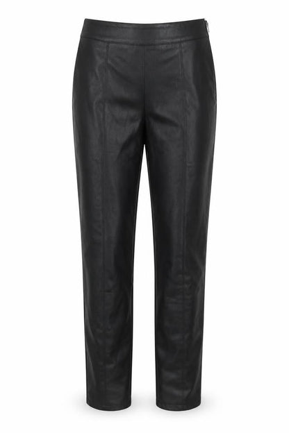 Front view of Dorothy Perkins women’s black trousers, size UK 8, 26-inch leg