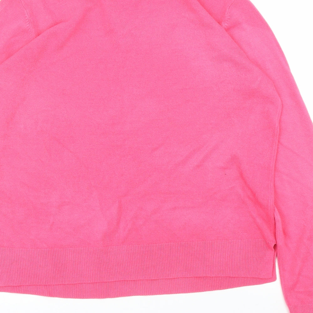Womens UK Size 14 M&S Pink Pullover Jumper