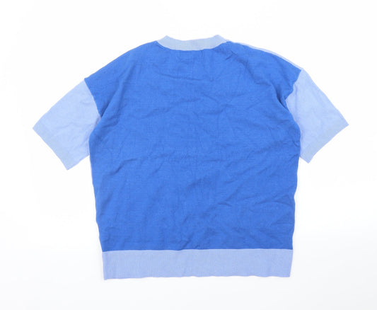 Womens UK Size 8 M&S Blue Pullover Jumper