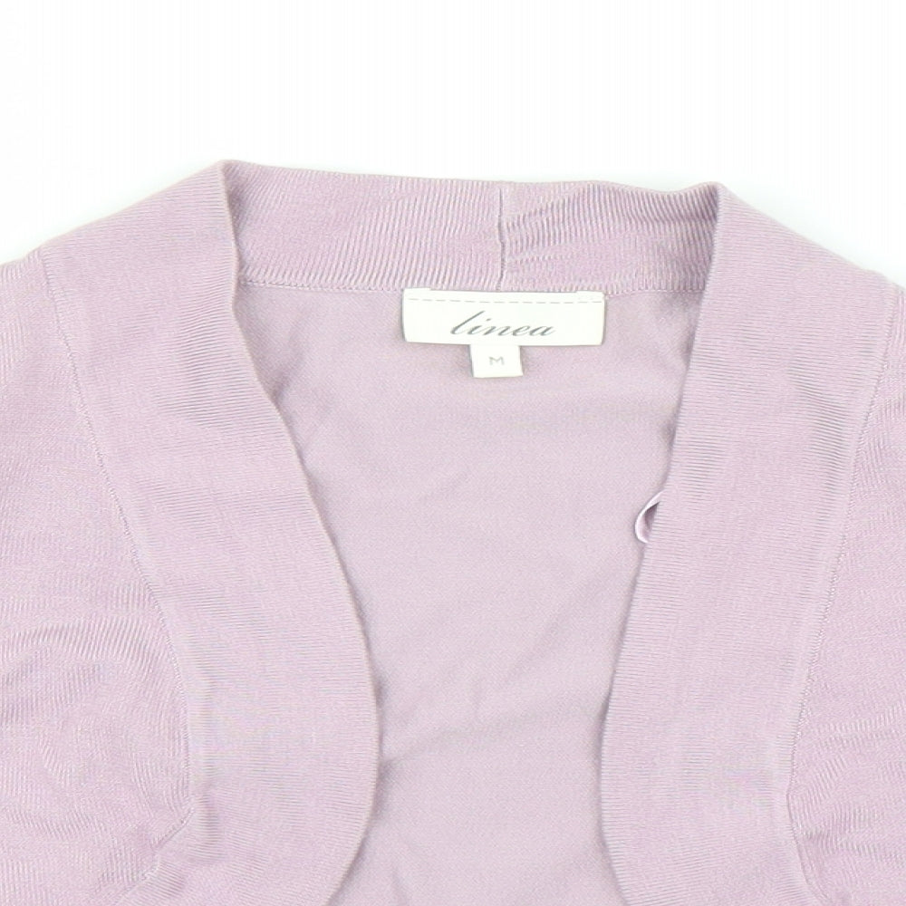 Womens UK Size M Linea Purple Cardigan Jumper