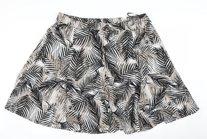 Bonmarché Womens Beige Floral  A-Line Set Size 26