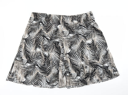 Bonmarché Womens Beige Floral  A-Line Set Size 26