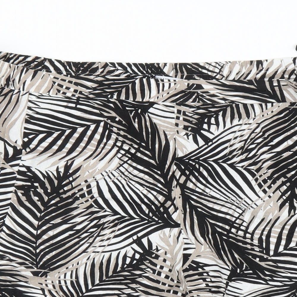 Bonmarché Womens Beige Floral  A-Line Set Size 26