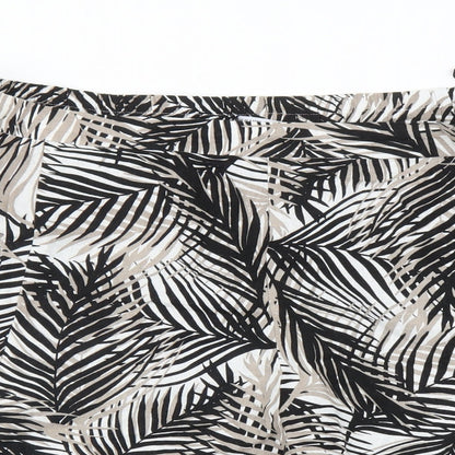 Bonmarché Womens Beige Floral  A-Line Set Size 26