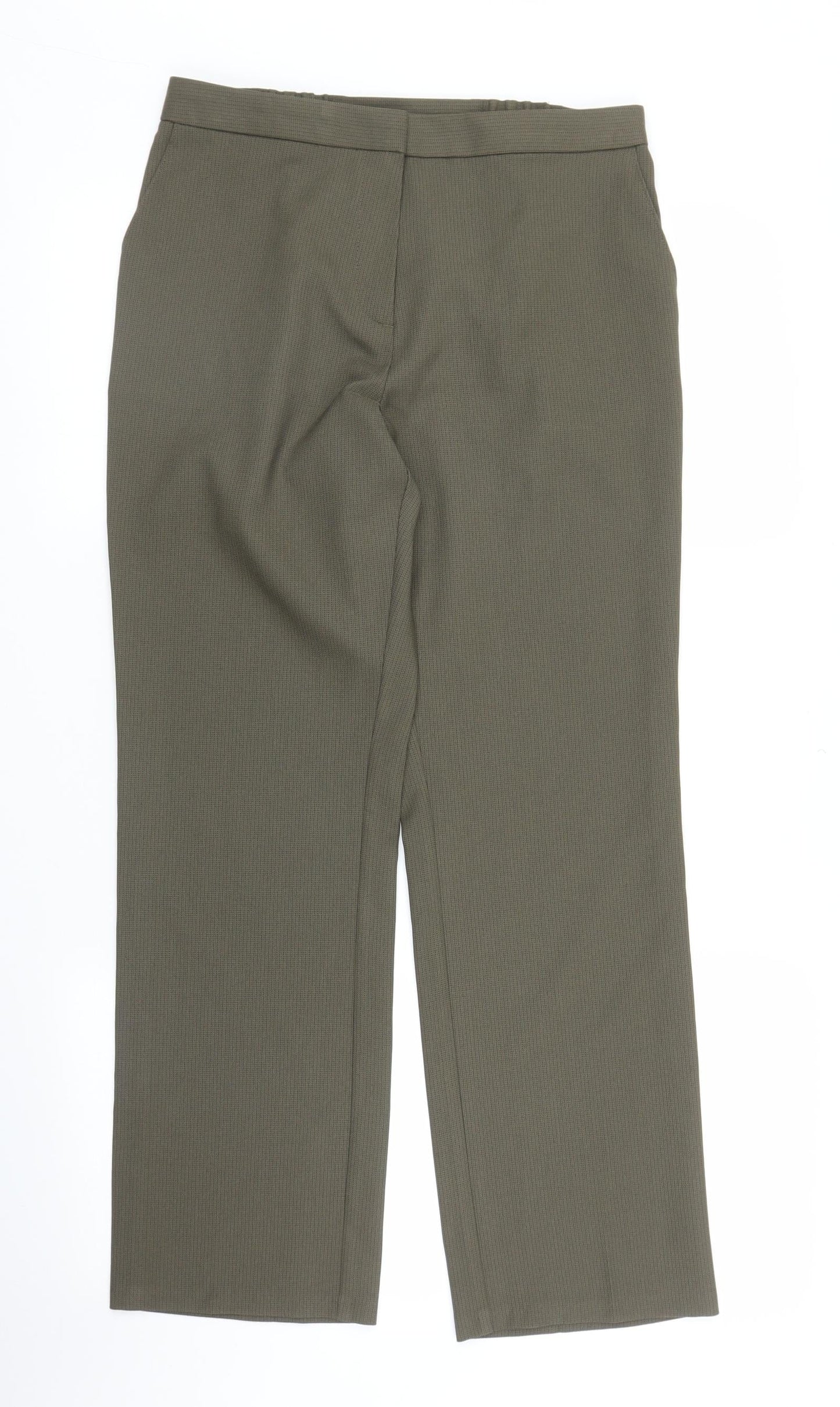 Womens UK Size 10 M&S Regular Fit  Green Trousers